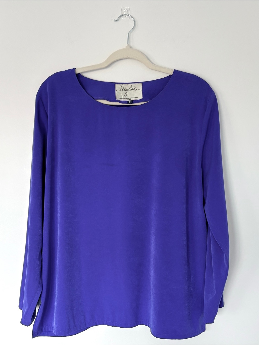 Tilley Silk Purple Loose Fit Women’s Shirt Medium